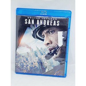 Dwayne Johnson San Andreas 2-Disk Blu-Ray DVD Movie Bundle - No Scratches, Clean